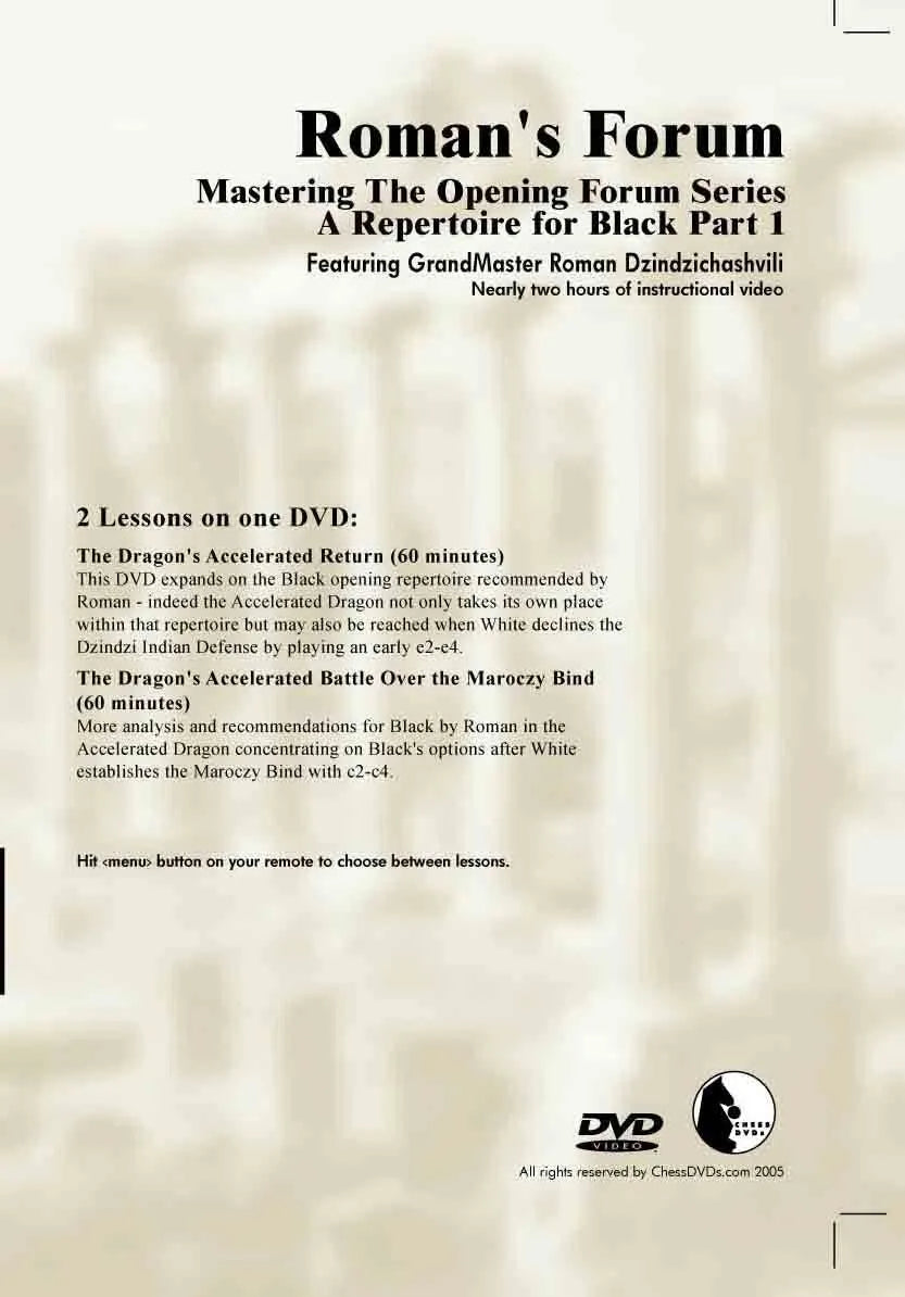 E-DVD ROMAN'S LAB - VOL31 - Mastering The Opening Forum – House of Staunton