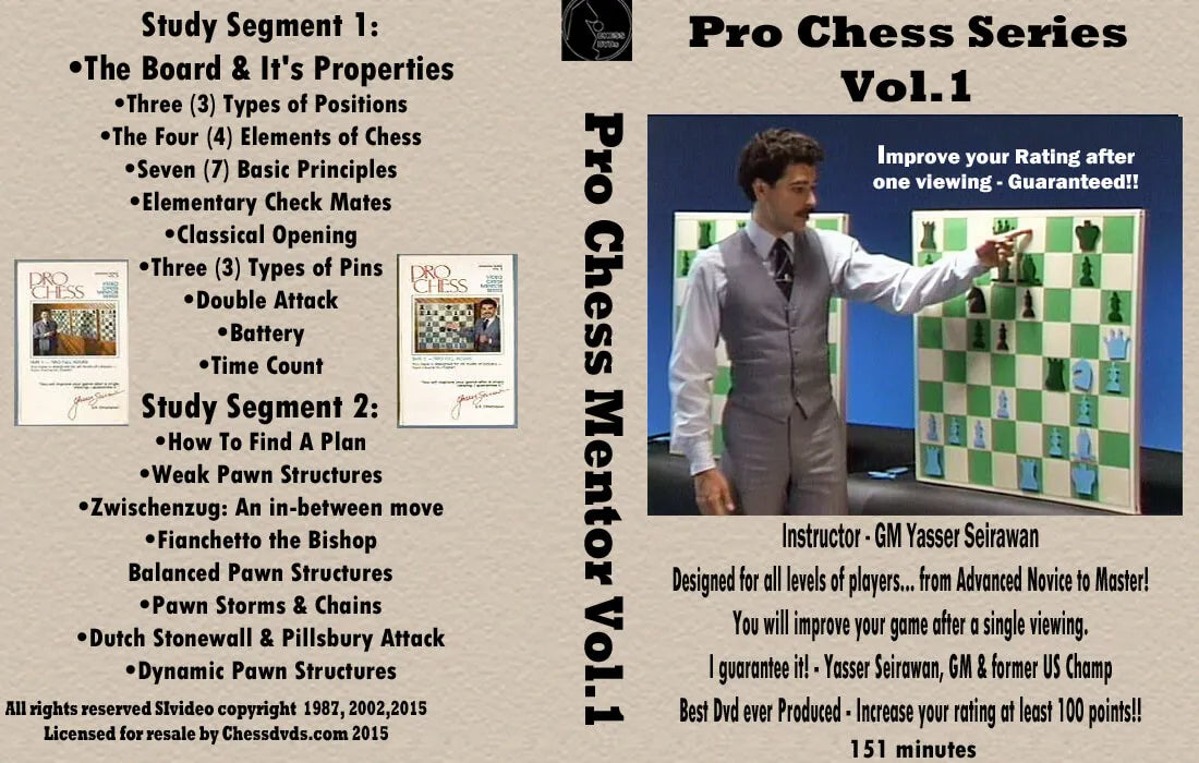 Pro Chess DVD - Vol. 1 by IGM Yasser Seirawan – House of Staunton