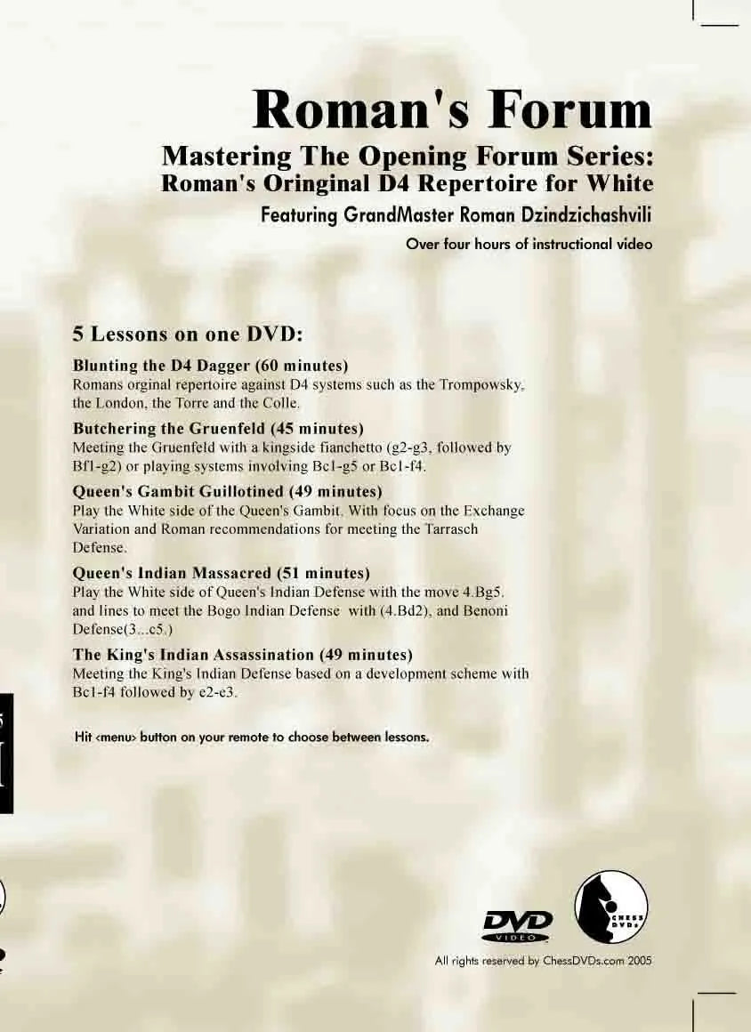 E-DVD ROMAN'S LAB - VOL 35 - Mastering The Opening Forum – House of ...