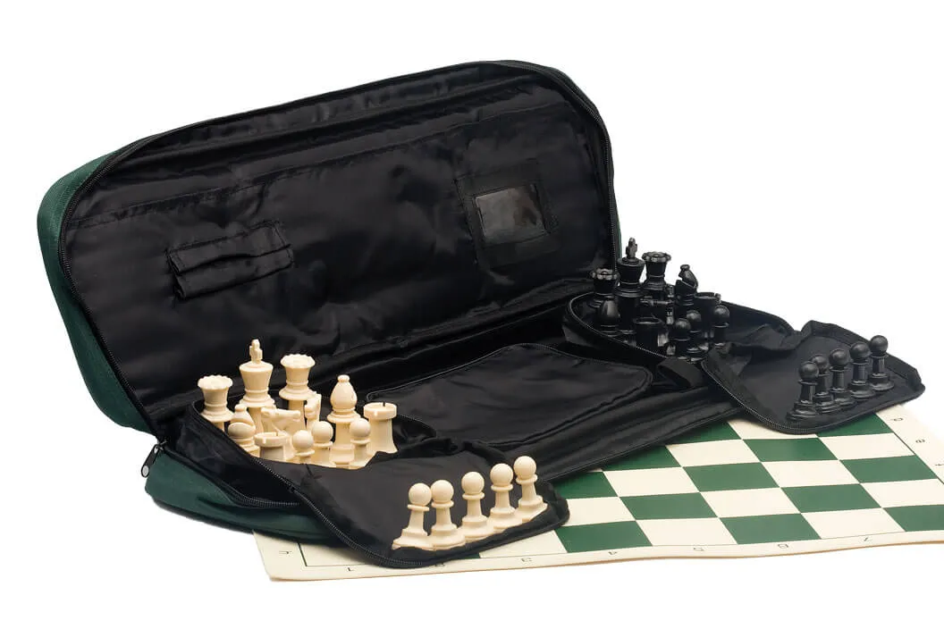 Deluxe Chess Set Combo and Triple Weighted Regulation Pieces Vinyl
