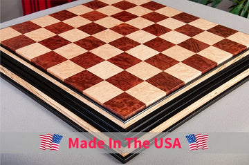 PRE-ORDER - Signature Contemporary Chess Board - VASTICOLA BURL  / BIRD'S EYE MAPLE - 2.5