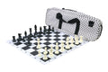 Deluxe Chess Set Combination and Triple Weighted Regulation Pieces | Thin Mousepad Chess Board | Deluxe Bag