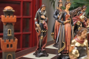 The Pyrenees Series Hand Painted Chess Pieces - From The Val Gardena Collection - 6.3