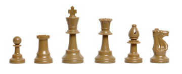2 Player Chess Set Combination - Single Weighted Regulation Colored Chess Pieces & Regulation Vinyl Chess Board