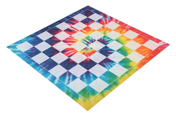 Tie Dye - Full Color Thin Mousepad Chess Board