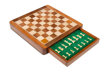 WOODEN MAGNETIC Travel Chess Set - 12