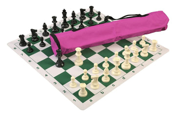 Quiver Chess Set Combination and Single Weighted Regulation Pieces | Thin Mousepad Chess Board | Quiver Bag