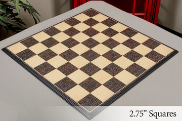 Tiger Ebony and Maple Standard Traditional Chess Board