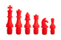 Set of Colored Wine Stopper Chess Pieces - 6 Pieces