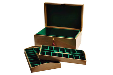 The House of Staunton *NEW* Fitted Coffer Chess Box - Bird's Eye Maple