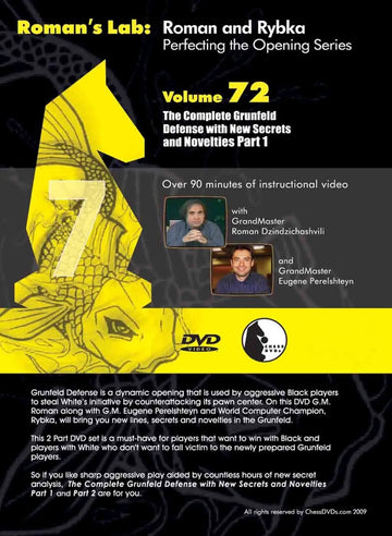 E-DVD ROMAN'S LAB - VOLUME 72 - The Complete Grunfeld Defense with New Secrets and Novelties - PART 1