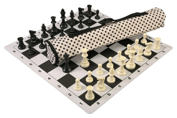 Quiver Chess Set Combination and Triple Weighted Regulation Pieces | Thin Mousepad Chess Board | Quiver Bag