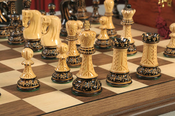 The Burnt Zagreb '59 Series Chess Set, Box, & Board Combination
