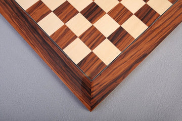 Santos Palisander & Bird's Eye Maple Standard Traditional Chess Board - Gloss Finish