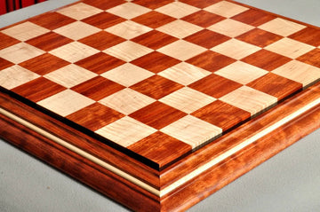 Signature Contemporary II Chess Board - Bubinga/ Curly Maple - 2.5