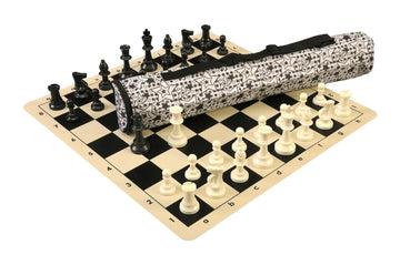 Quiver Chess Set Combination and Single Weighted Regulation Pieces | Silicone Chess Board | Quiver Bag