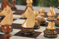The Burnt Golden Rosewood Championship Series Chess Pieces - 3.75
