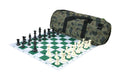 Deluxe Chess Set Combination and Triple Weighted Regulation Pieces | Thin Mousepad Chess Board | Deluxe Bag