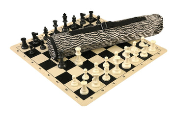 Quiver Chess Set Combination and Single Weighted Regulation Pieces | Silicone Chess Board | Quiver Bag