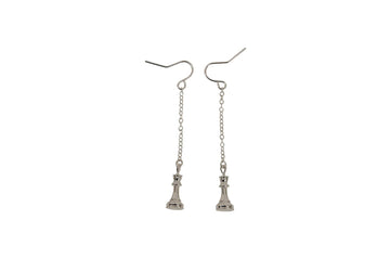 Caissa Collection Chess Pendant Earrings – QUEEN