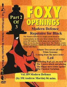 E-DVD FOXY OPENINGS - VOLUME 109 - Modern Defence Repertoire for Black Part 2