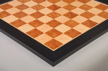 Amboyna Burl, Genuine Ebony & Bird's Eye Maple Signature Traditional Chess Board