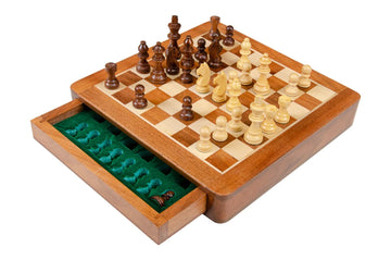 WOODEN MAGNETIC Travel Chess Set - 10