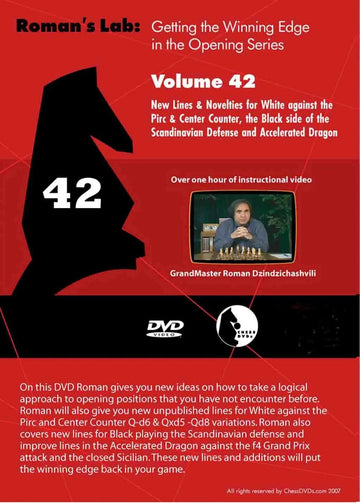 E-DVD ROMAN'S LAB - VOLUME 42 - New Lines & Novelties for White against the Pirc and Center Counter, and Black side of Scandinavian Defense & Accelerated Dragon
