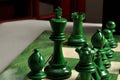 The Grandmaster Chess Set, Box, & Board Combination - Green Gilded