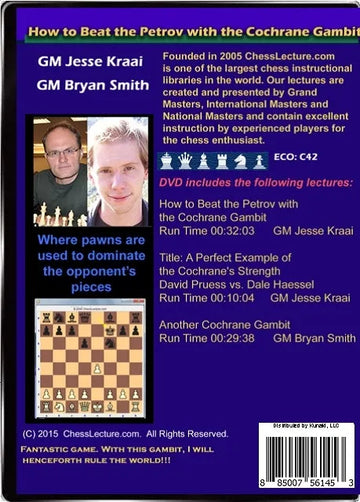 E-DVD How to Beat the Petrov with the Cochrane Gambit - Chess Lecture - Volume 134