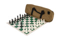 Deluxe Chess Set Combination and Triple Weighted Regulation Pieces | Vinyl Chess Board | Deluxe Bag