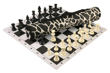 Quiver Chess Set Combination and Single Weighted Regulation Pieces | Thin Mousepad Chess Board | Quiver Bag