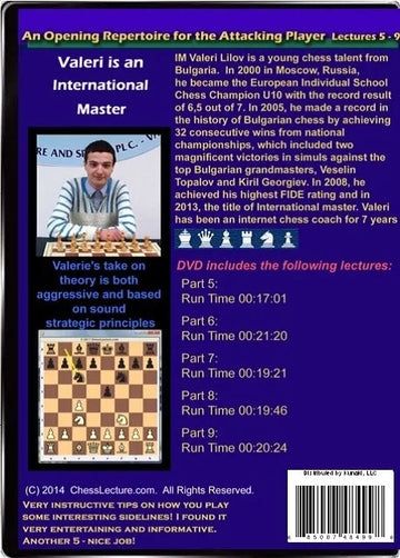 E-DVD An Opening Repertoire for the Attacking Player Lectures 5-9 - Chess Lecture - Volume 81