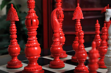 The Vizagapatam Luxury Bone Chess Pieces - 6.1