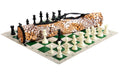 Quiver Chess Set Combination - Solid Plastic Regulation Pieces | Vinyl Chess Board | Quiver Bag