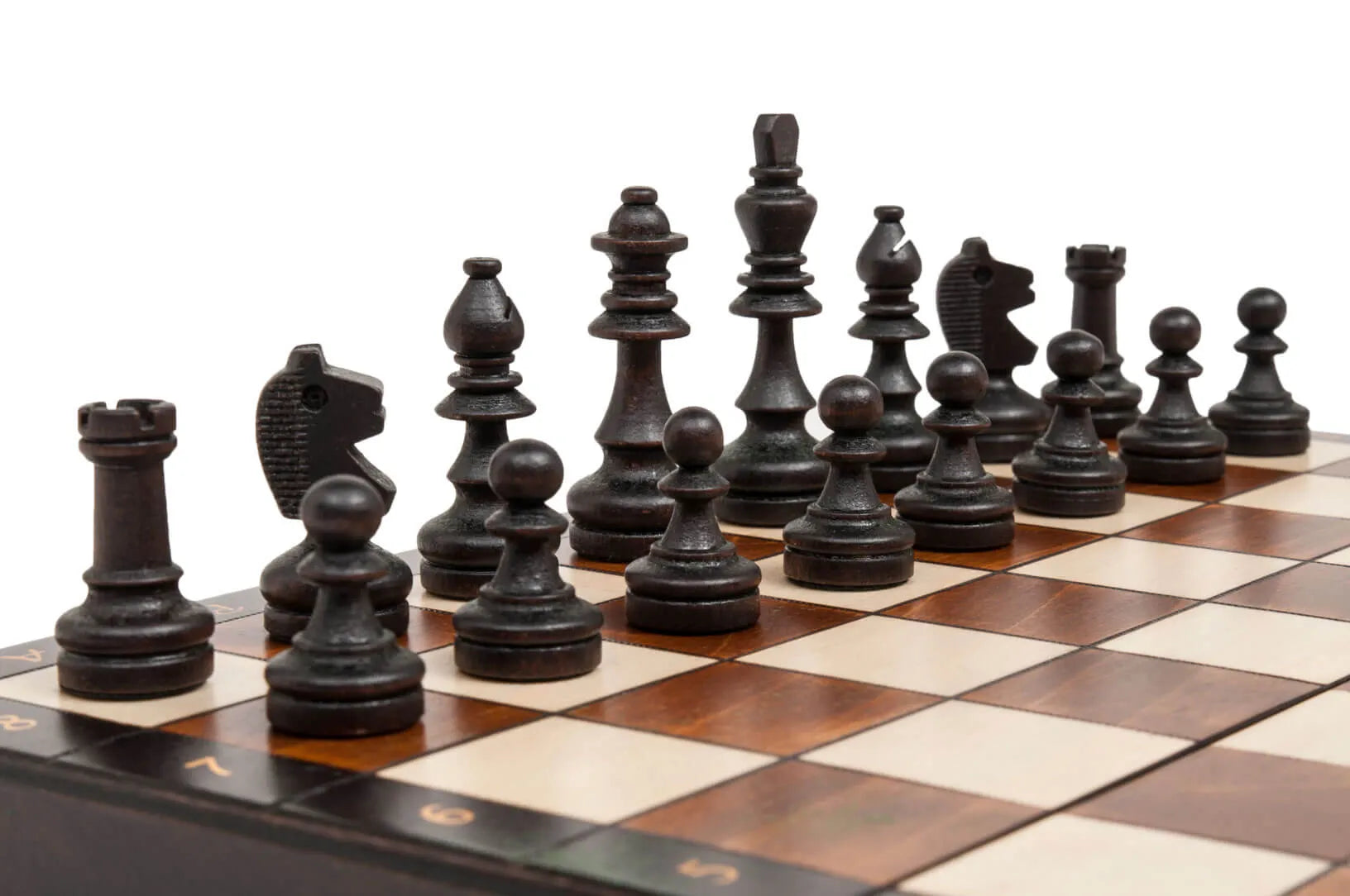 Large Staunton Wooden Magnetic Chess Set - Hand Carved Board - Tournament Compliant - 15"