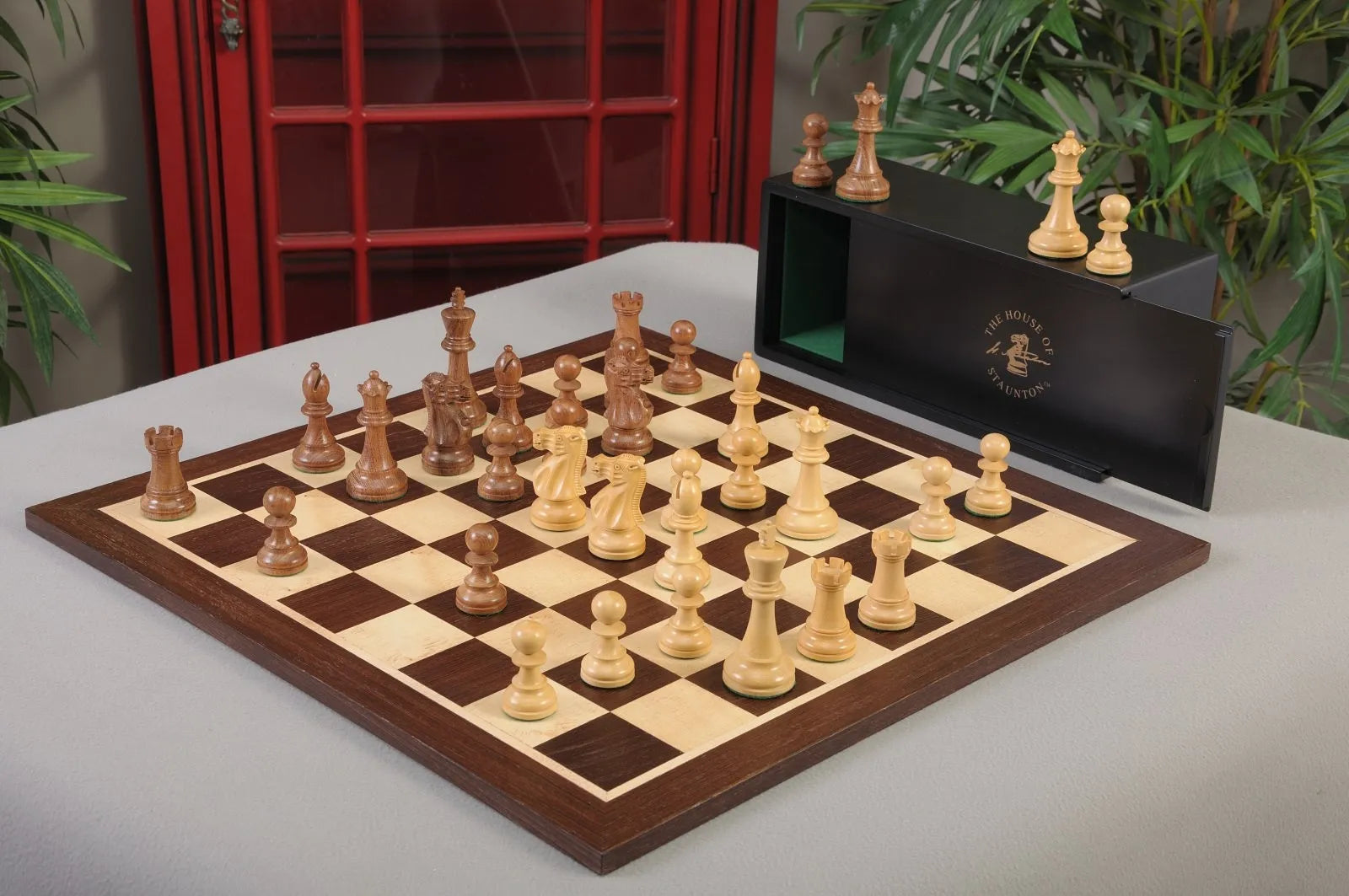 The Wild Knight Series Chess Set, Box & Board Combination - Golden ...