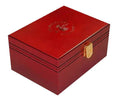 Small Red Burl Premium Chess Box