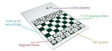 Checkbook Magnetic Travel Chess Set - 8.5