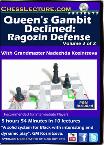 E-DVD Queen's Gambit Declined - Ragozin Defense - 2 DVDs - Chess Lecture - Volume 148