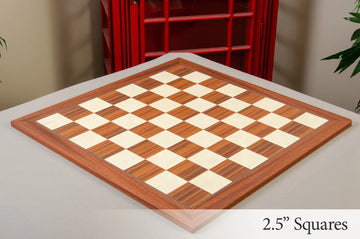 Indian Rosewood and Bird's Eye Maple Standard Traditional Chess Board