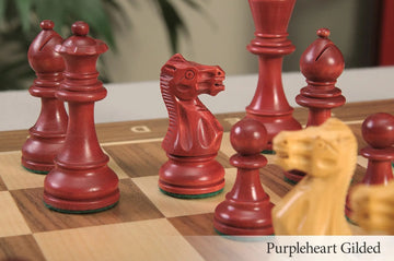 The Grandmaster Series Gilded Chess Pieces - 3.25