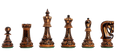 The Burnt Zagreb '59 Series Chess Pieces - 3.875