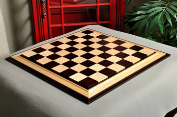 Signature Contemporary III Luxury Chess board - AFRICAN PALISANDER / BIRD'S EYE MAPLE - 2.5" Squares