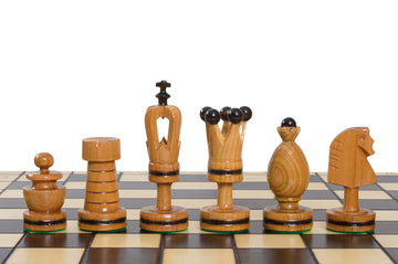 The Large King's Chess Set with Brass Inlay & Board