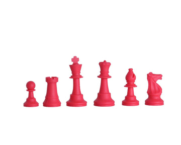 Regulation Silicone Tournament Chess Pieces - 3.5