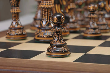 The Burnt Zagreb '59 Series Chess Set, Box, & Board Combination
