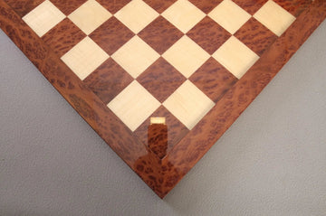 Vavona Burl & Maple Signature Traditional Chess Board - Gloss Finish