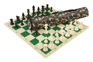 Quiver Chess Set Combination and Triple Weighted Regulation Pieces | Silicone Chess Board | Quiver Bag