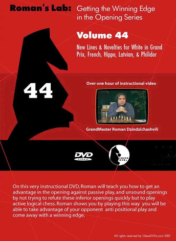 E-DVD ROMAN'S LAB - VOLUME 44 - New Lines & Novelties for White in Grand Prix, Hippo, Latvian & Philidor